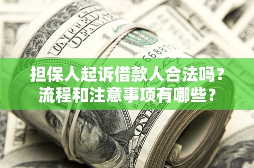 北京担保人起诉借款人合法吗？流程和注意事项有哪些？