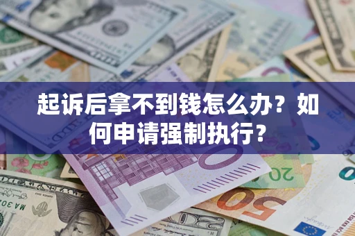 北京起诉后拿不到钱怎么办？如何申请强制执行？
