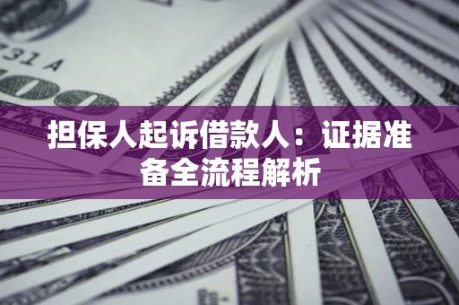 北京担保人起诉借款人：证据准备全流程解析
