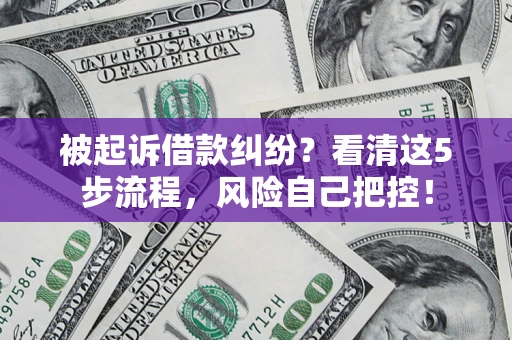 北京被起诉借款纠纷？看清这5步流程，风险自己把控！