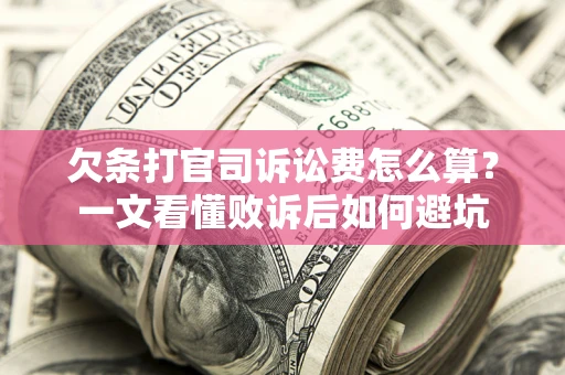 北京欠条打官司诉讼费怎么算？一文看懂败诉后如何避坑